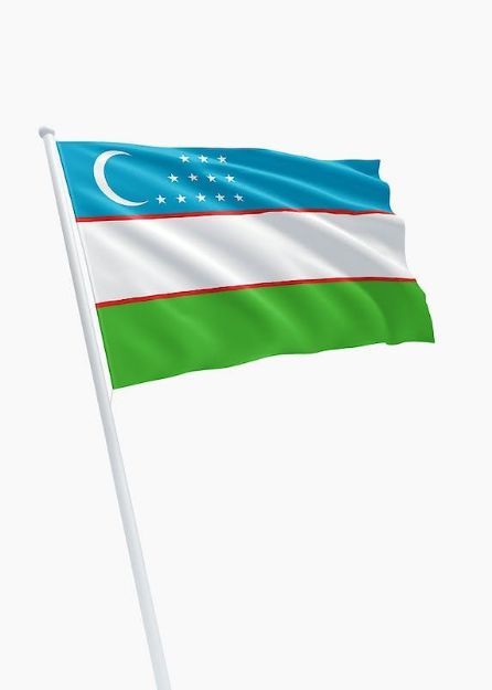 Vlag Oezbekistan - 100x150cm Spun-Poly